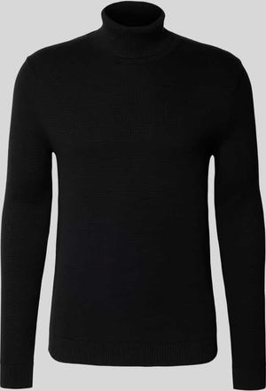 Selected Regular Fit Rollkragenpullover aus reiner Baumwolle Modell DANE in Black, Größe XXL