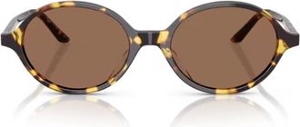 Oliver Peoples Havana Collezione Khaite OV5574SU-2000C Acetate Oval Sunglasses