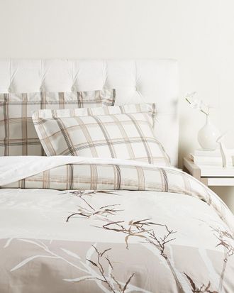 Superior Elmwood Button Closure 3Pc Cotton Duvet Cover Set