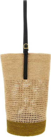 Khaite Beige Sisal Shoulder Womens Bag