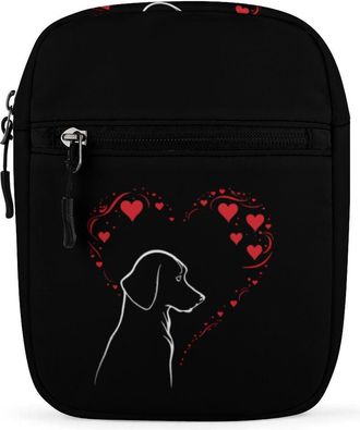 Generic Greyhound Dog Heart Crossbody Bag Adjustable Satchel Cute Shoulder Bag Lightweight Sling Bags