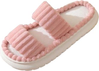 Generic Womens Winter Slippers, Plush Felt Slippers, Non-Slip Comfortable Flat Cuddly House Slippers with Soft Rubber Sole, Cuddly Slippers, Cotton Shoes, Ind