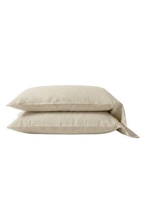 Pom Pom at Home Set of 2 Linen Pillowcases in Sand at Nordstrom, Size Standard