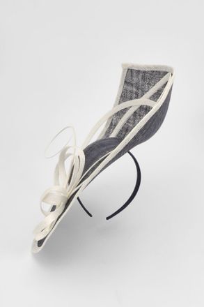 Karen Millen Womens Large Teardrop Quill Detail Fascinator - Navy - One Size