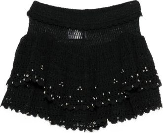 Isabel Marant Isabel Marant, Short Skirts, female, Black, Size: 2XS Mini Beaded Skirt