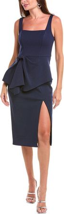 Aidan Mattox Peplum Waist Midi Dress