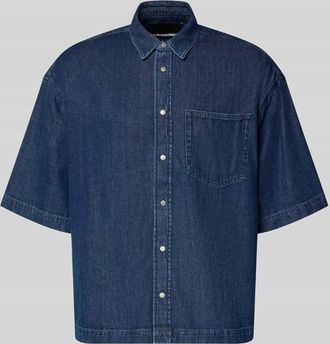 Armedangels Oversized Jeanshemd aus Baumwoll-Lyocell-Mix in Dunkelblau, Gr&ouml;&szlig;e XL