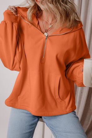 Azura Exchange Zip-up hoodie met relaxed fit sweatshirt