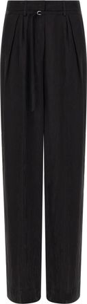 Dries Van Noten Black Relaxed Pleated Pants