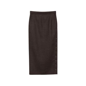 Max Mara Rok van scheerwol - Dames - Rokken - Bruin - Maat: XS Wol