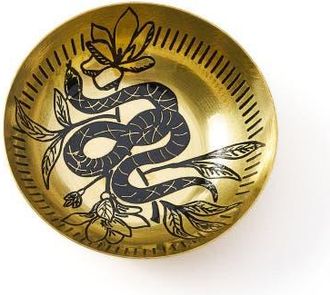 Matr Boomie Saanp Snake Round Trinket Dish - Etched Brass in Bronze at Nordstrom