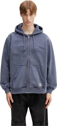 by Parra Not Fade Away Zip Hooded Sweatshirt - Heren - Vesten met rits - Blauw - S - Katoen - Hoodies & sweatvesten