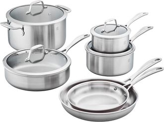 Zwilling Spirit 10-Piece Cookware Set in Stainless Steel at Nordstrom