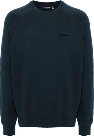 J.Lindeberg Blauwe Crew Neck Sweater Casual Stijl - Heren - Sweatshirts - Blauw - M - Katoen - Hoodies & sweatvesten