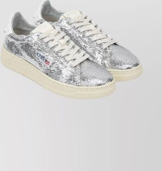 Autry dallas sequined low-top sneakers