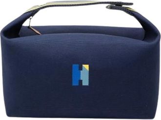 Herm&egrave;s Pre-owned Mini Bags, female, Blue, Size: ONE SIZE Pre-owned The Bride-A-Brac Canvas Pouch