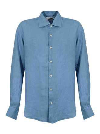 MC2 Saint Barth Minimalist Long-Sleeve Button-Up Shirt with Classic Collar