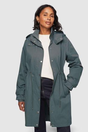 Wallis Knitted Collar Lightweight Coat in Green at Nordstrom, Size 16