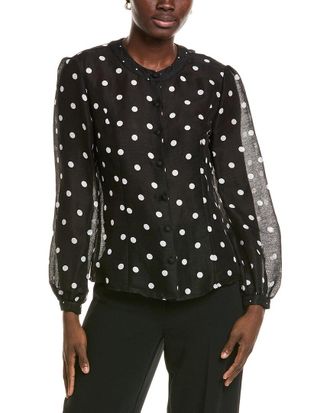 Marc Cain Linen & Silk-Blend Blouse