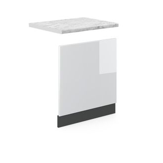 Vicco Panel Frontal R-line, Blanco Alto Brillo, 60 Cm, Et M&aacute;rmol Vicco