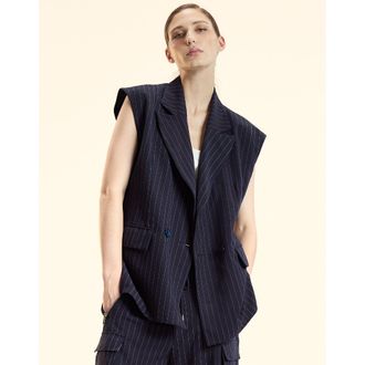 Cynthia Rowley Pinstripe Vest