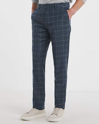 William Hunt Savile Row Flannel Check Suit Trouser