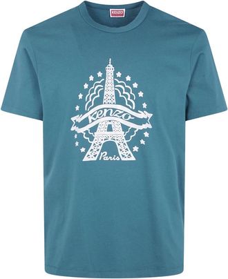 Kenzo Tops, Heren, Blauw, S, T-Shirts