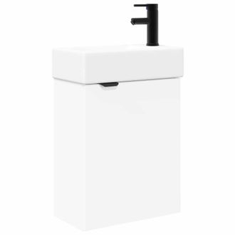 vidaXL M&oacute;dulo De Ba&ntilde;o Con Grifer&iacute;a Blanco 45,5 X 22,5 X 84 Cm Vidaxl