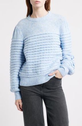 Treasure & Bond Scalloped Crewneck Sweater in Blue Serenity at Nordstrom Rack, Size Xx-Large