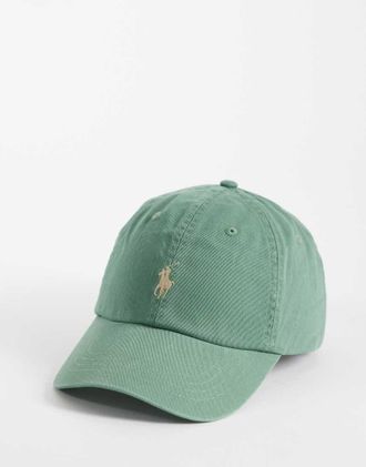 Polo Ralph Lauren Icon - Cappellino con visiera in twill verde chiaro con logo