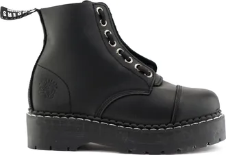 Grinders Leather Ankle Casual Zip Boots - Cameron ACS