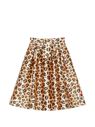 Alessandro Enriquez Womens Printed Midi Skirt