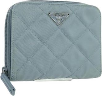 Prada Pre-owned Vintage Portemonnee - Dames - Vintage Accessoires - Blauw - ONE Size - Nylon - Vintage