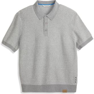 Scotch & Soda Recycled Cotton Blend Polo Sweater in Gull at Nordstrom Rack, Size X-Large