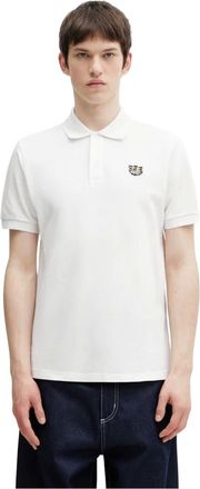 Kenzo Tops, Heren, Wit, M, Katoen, Wild Tiger Slim Polo