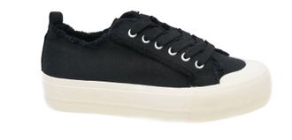 Corkys Footwear Womens Could Care Less Canvas Sneakers In Black