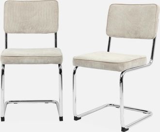 Sweeek Silla Cantilever De Pana, Set De 2