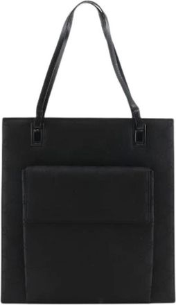 Gucci Pre-owned Tote Bags, female, Black, Size: ONE SIZE Pre-owned GG Nylon Canvas Tote Bag