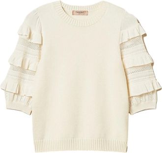Twinset Donna, Maglie, Bianco, M, new