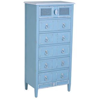 Wanderlust Deco Sinfonier De Madera Lacada Azul 56x36x119h Cm