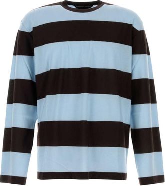 Bottega Veneta Light Blue Stripes Sweater