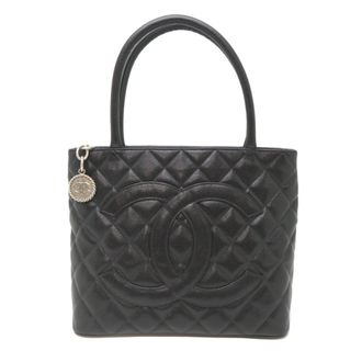 Chanel Black Grained Calfskin Tote Bag (Pre-Owned)