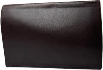 Loewe Pre-owned Leren Clutch - Dames - Vintage Clutch - Bruin - ONE Size - Leer - Vintage