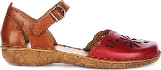 Josef Seibel Red Tan Floral Sandals Women