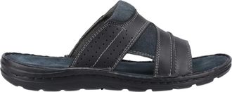 Hush Puppies Heren Archer Leren Muiltjes (Zwart)