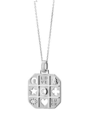 Monica Rich Kosann Tokens of Luck Pendant Necklace in Silver at Nordstrom, Size 18