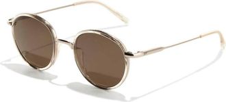 Sunski Womens Baia Round Sunglasses In Champagne Amber