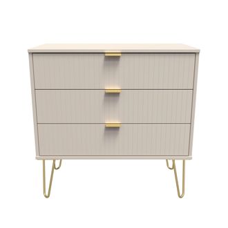Welcome Furniture Breda Ready Assembled 3 Drawer Chest in Kashmir Matt - Welcome Furniture | TJ Hughes