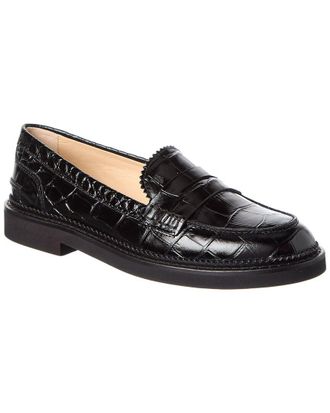 Tod's TodS Croc-Embossed Leather Loafer