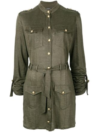 Balmain Abito con collo alla Koreana - Verde